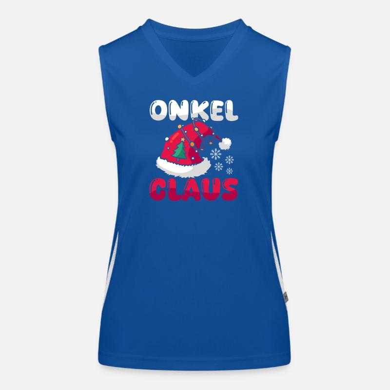 Babbo Natale Zio Claus Top sportivo da donna in contrasto cromatico