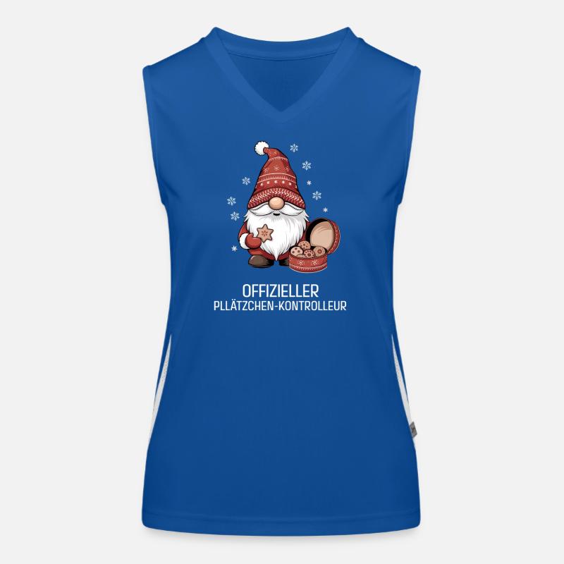 Weihnachtsgnom mit Plätzchen Funktionelles Kontrast-Tank Top für Frauen