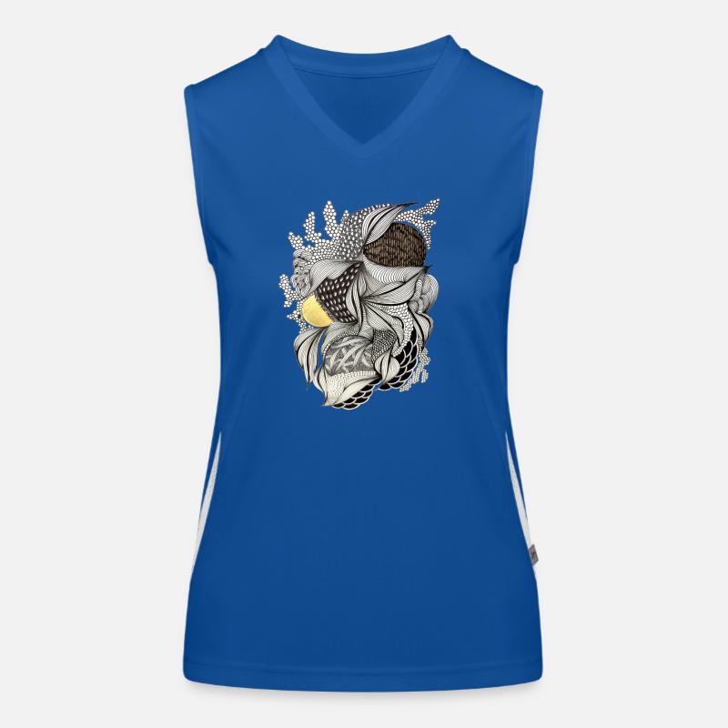 Leaf Fabric Feather Light Pattern Women's Functional Contrast Tank Top