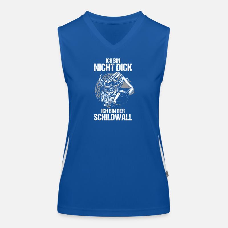 Mittelalter Schildwall Mittelaltermarkt Wikinger Funktionelles Kontrast-Tank Top für Frauen