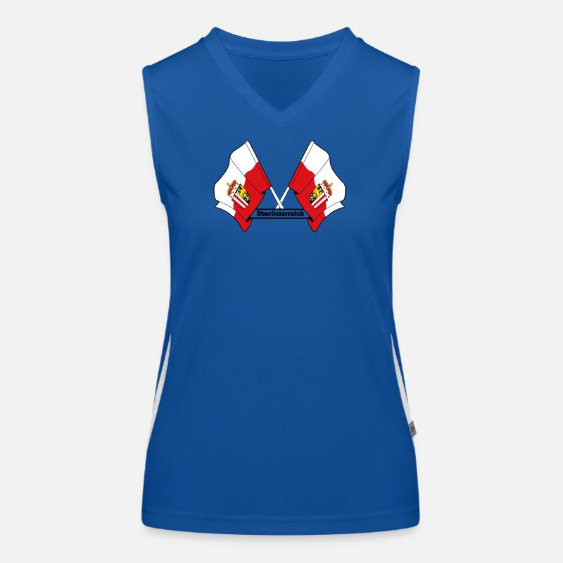 Upper Austria Flags with Name Women's Functional Contrast Tank Top