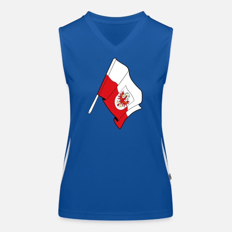 Drapeau de la province du Tyrol Débardeur respirant contrasté Femme