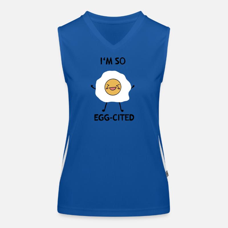 Egg-cited Breakfast Delight Women's Functional Contrast Tank Top