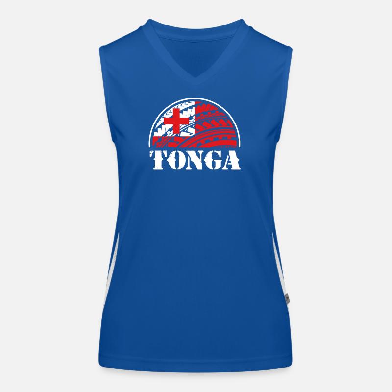 Tonga Tonga Tonga Rugby Tonga Funktionelles Kontrast-Tank Top für Frauen