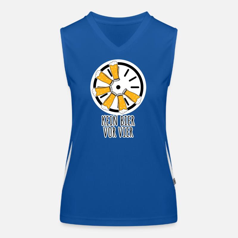 Kein Bier vor vier! Aber ab vier gibts Bier! Funktionelles Kontrast-Tank Top für Frauen