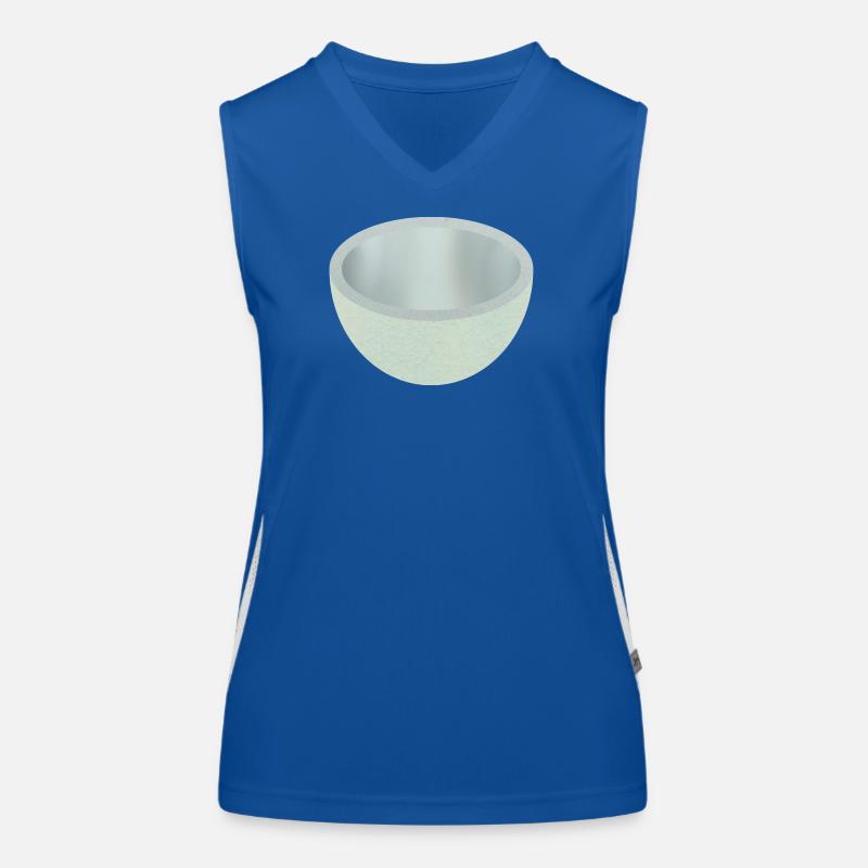 Crackled Ceramic Bowl Art Women's Functional Contrast Tank Top