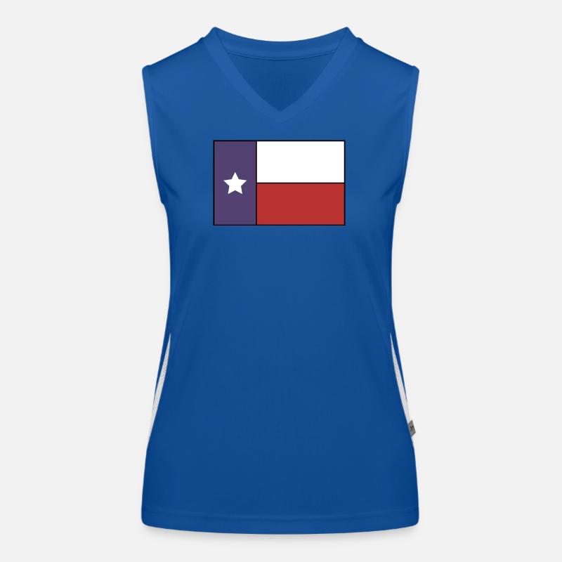 Drapeau du Texas Débardeur respirant contrasté Femme