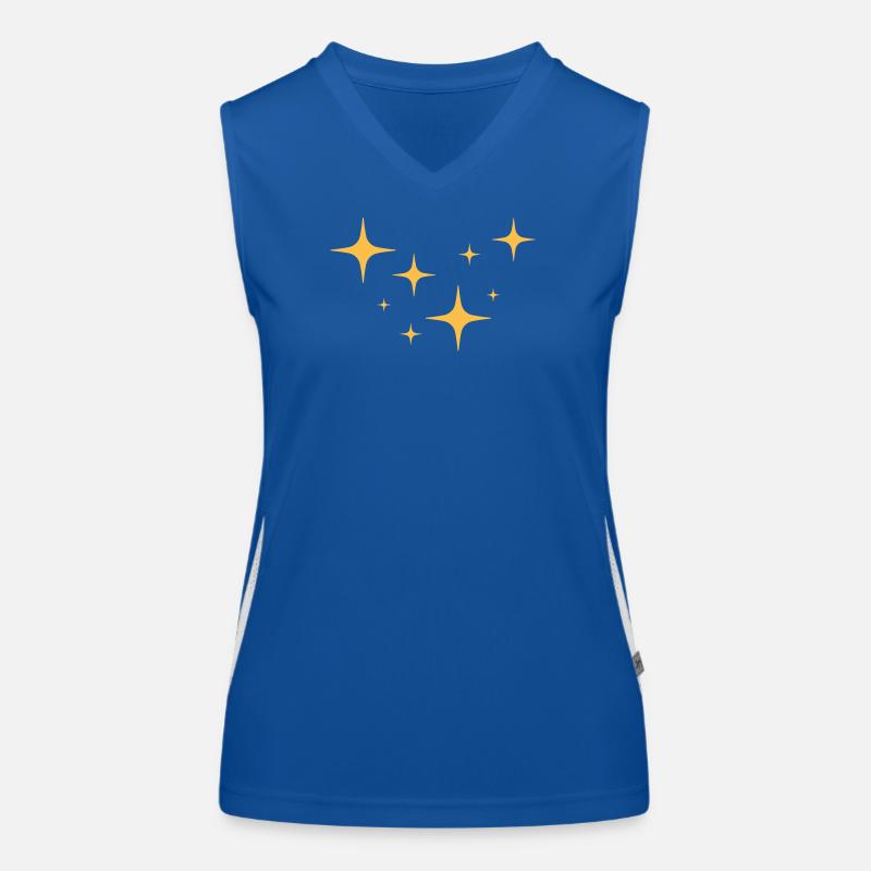 Stardust Glitter Pattern Women's Functional Contrast Tank Top