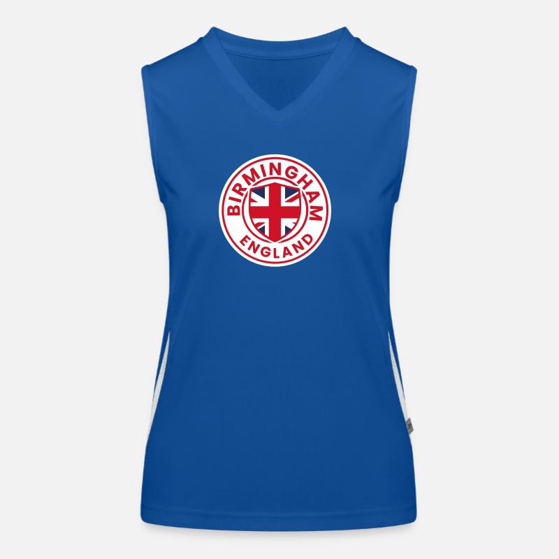 Birmingham England Shield Abzeichen Funktionelles Kontrast-Tank Top für Frauen