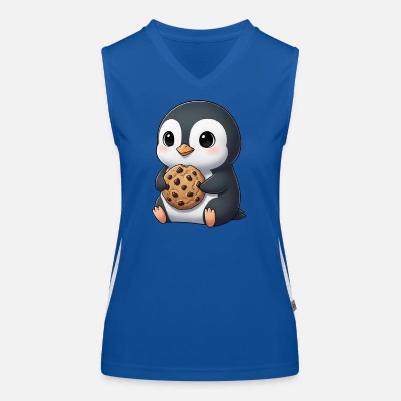 Cute Penguins Cookies Cartoon Cookie Candy Women's Functional Contrast Tank Top