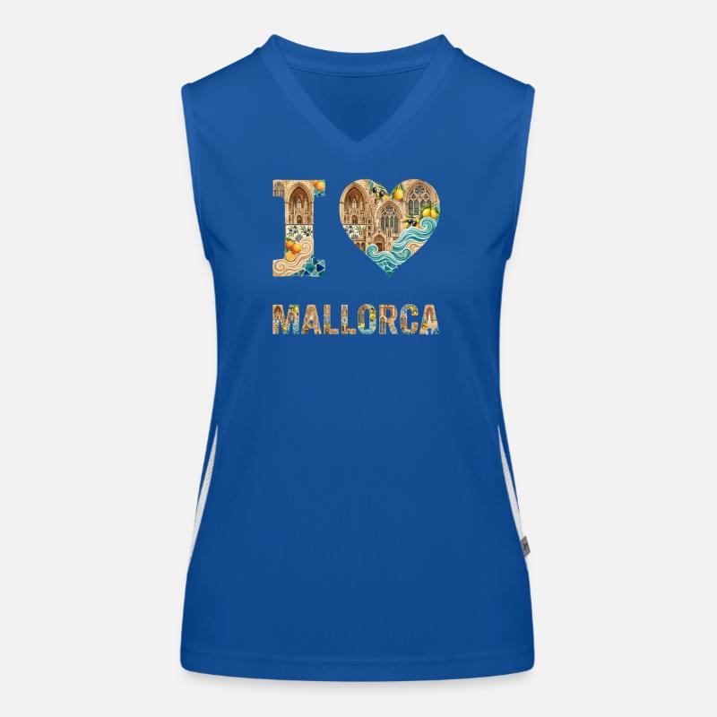 Mallorca – Mediterranean Architecture Women's Functional Contrast Tank Top