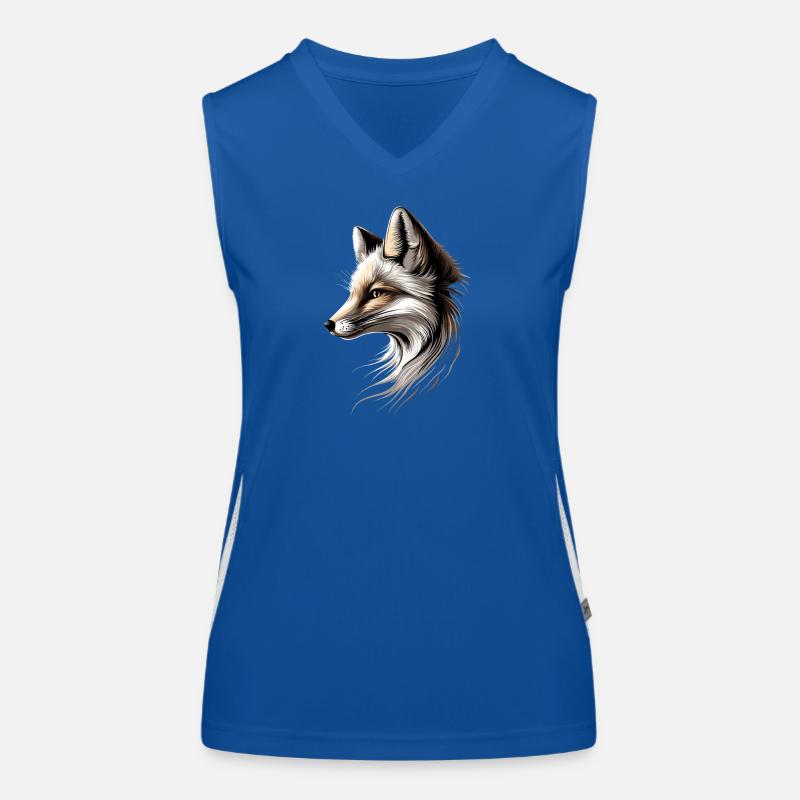 Polarfuchs Schneefuchs Eisfuchs Süßer Weißer Fuchs Funktionelles Kontrast-Tank Top für Frauen