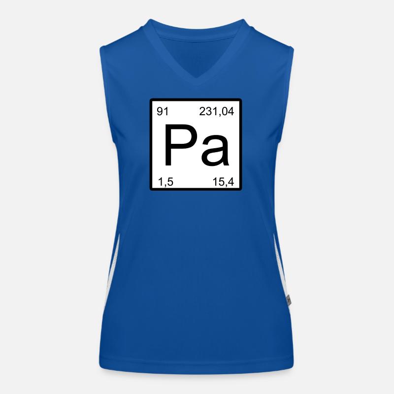 Protactinium Pa Element Typografie Funktionelles Kontrast-Tank Top für Frauen