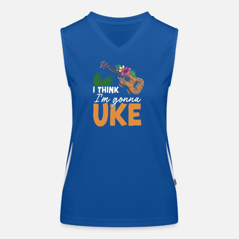 Hawaiian Ukulele Uke I Think I'm Funktionelles Kontrast-Tank Top für Frauen