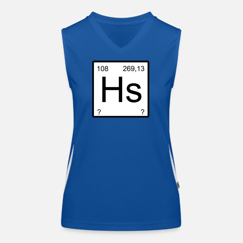 Hassium Elemental Monogram Funktionelles Kontrast-Tank Top für Frauen