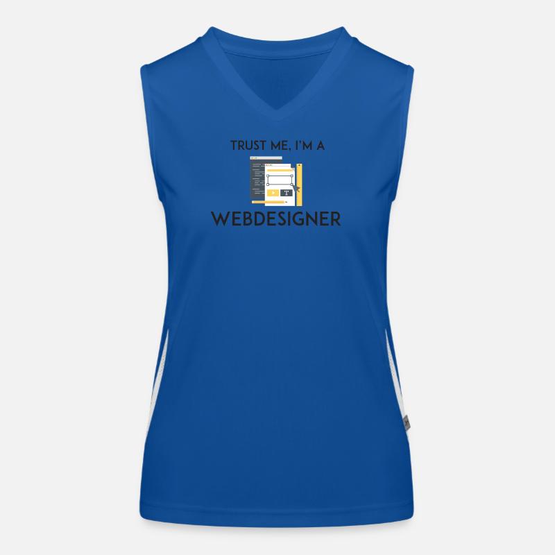 Vertrau mir, ich bin Webdesigner Funktionelles Kontrast-Tank Top für Frauen