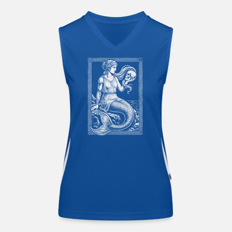 Sea Siren Mermaid Framed Artwork Women's Functional Contrast Tank Top