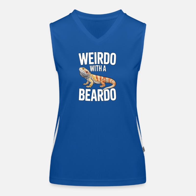Seltsamer mit einem Bartagrache Funktionelles Kontrast-Tank Top für Frauen