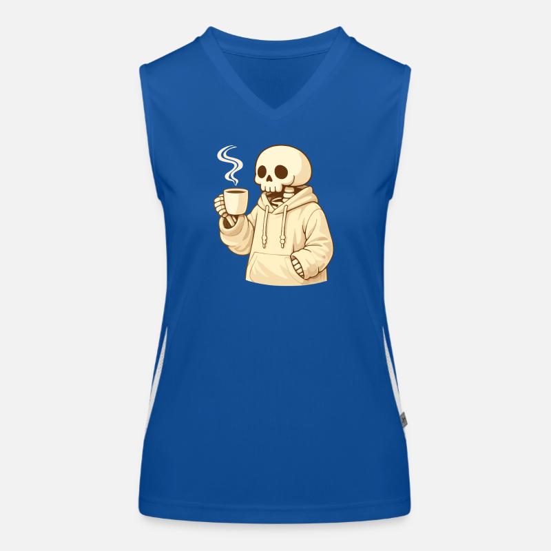 Squelette douillet en sweat à capuche – Pause chaude Débardeur respirant contrasté Femme