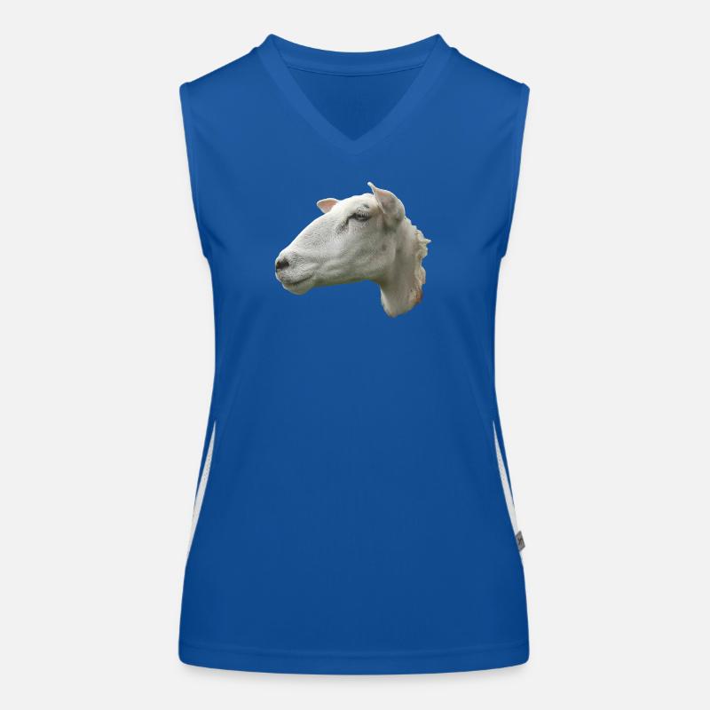 Schafkopf Funktionelles Kontrast-Tank Top für Frauen