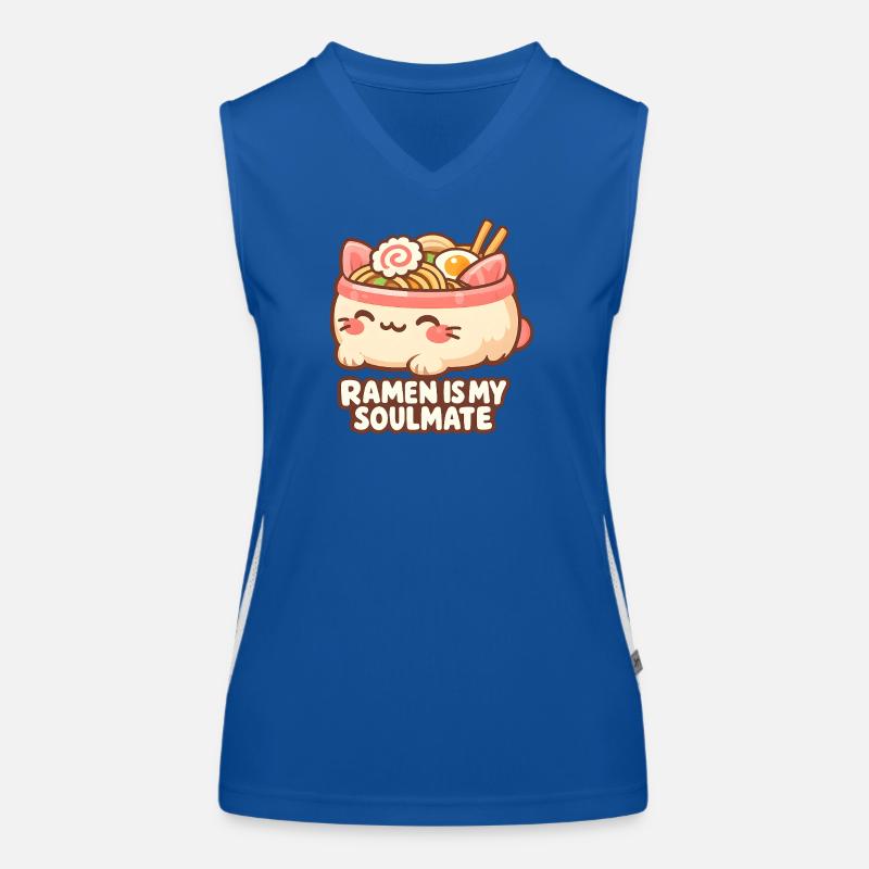 Ramen Katze Kawaii Funktionelles Kontrast-Tank Top für Frauen