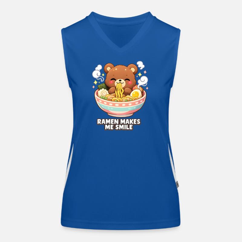 Ramen makes me smile Funktionelles Kontrast-Tank Top für Frauen