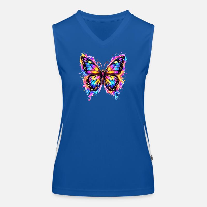 Butterfly Neon Women's Functional Contrast Tank Top