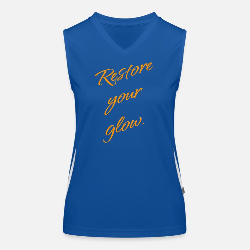 Restore Your Glow – Selfcare Statement Funktionelles Kontrast-Tank Top für Frauen
