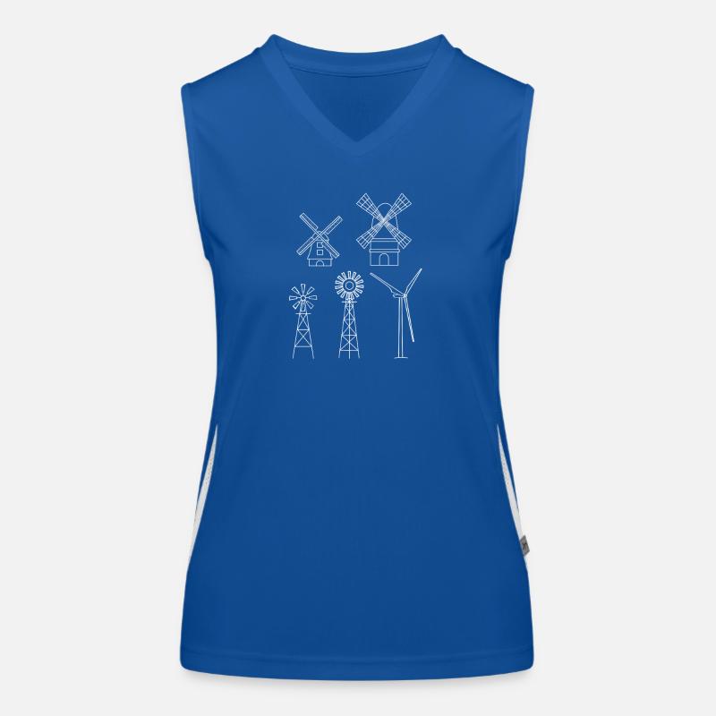 Windenergie Windkraft Windrad Funktionelles Kontrast-Tank Top für Frauen
