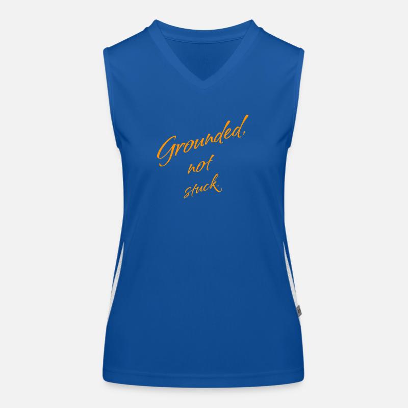 Grounded, Not Stuck – Keep Moving Forward Funktionelles Kontrast-Tank Top für Frauen