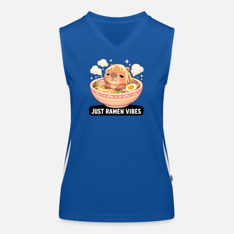 Ambiance capybara avec ramen Débardeur respirant contrasté Femme