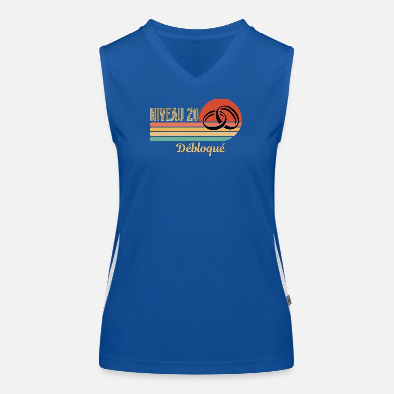 Level 20 Unlocked Retro Graphic Design Women's Functional Contrast Tank Top