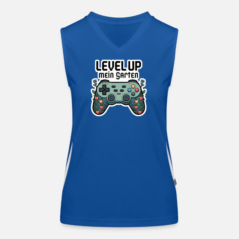 Level Up Garten-Controller Design Funktionelles Kontrast-Tank Top für Frauen