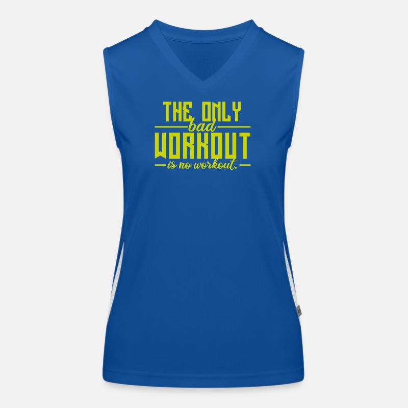 The Only Bad Workout Is No Workout Funktionelles Kontrast-Tank Top für Frauen