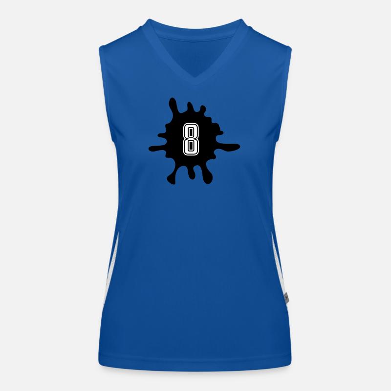 Blobs 8 Number Women's Functional Contrast Tank Top
