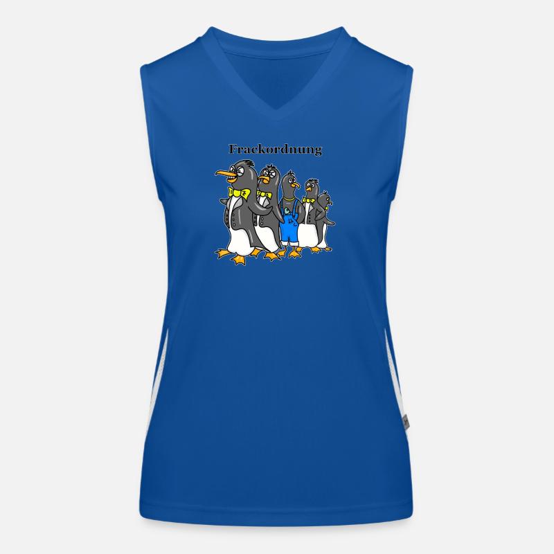 Tailcoat Order - Funny Penguin Cartoon Women's Functional Contrast Tank Top