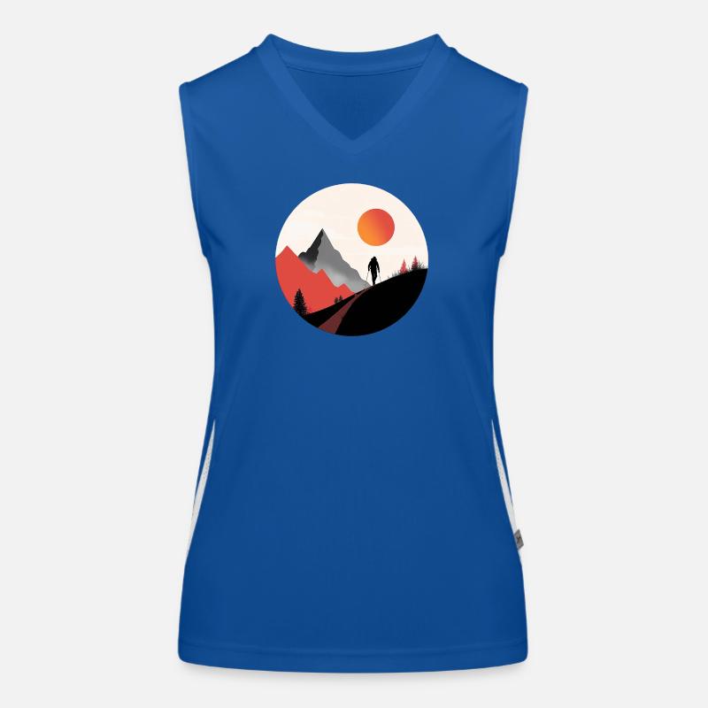 Walking in the mountains, a passion for hikers Women's Functional Contrast Tank Top