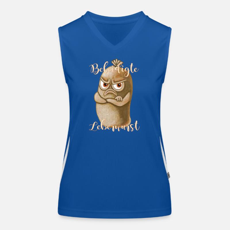 Beleidigte Leberwurst Funktionelles Kontrast-Tank Top für Frauen