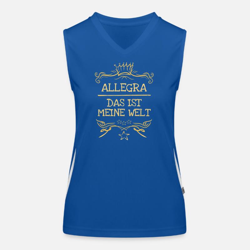 Allegra als Maedchenname Funktionelles Kontrast-Tank Top für Frauen