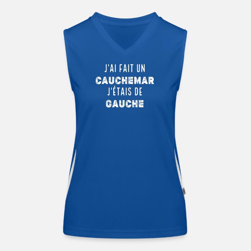 I had a nightmare I was on the left Women's Functional Contrast Tank Top