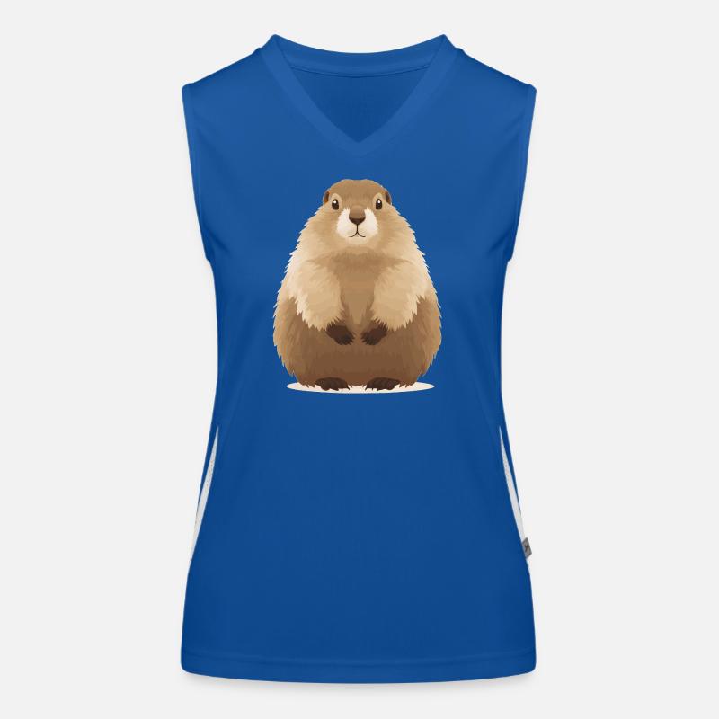 süßes knuffiges Murmeltier Funktionelles Kontrast-Tank Top für Frauen