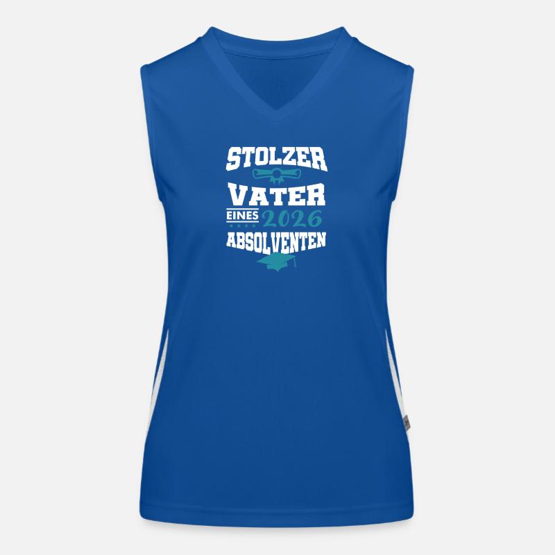 Stolzer Vater Absolvent 2026 Bachelor Master Funktionelles Kontrast-Tank Top für Frauen