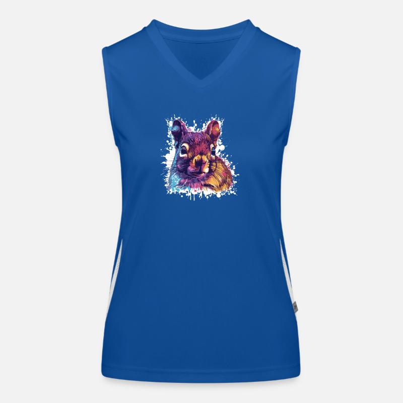 Farbkontrast Eichhörnchen PopArt Funktionelles Kontrast-Tank Top für Frauen