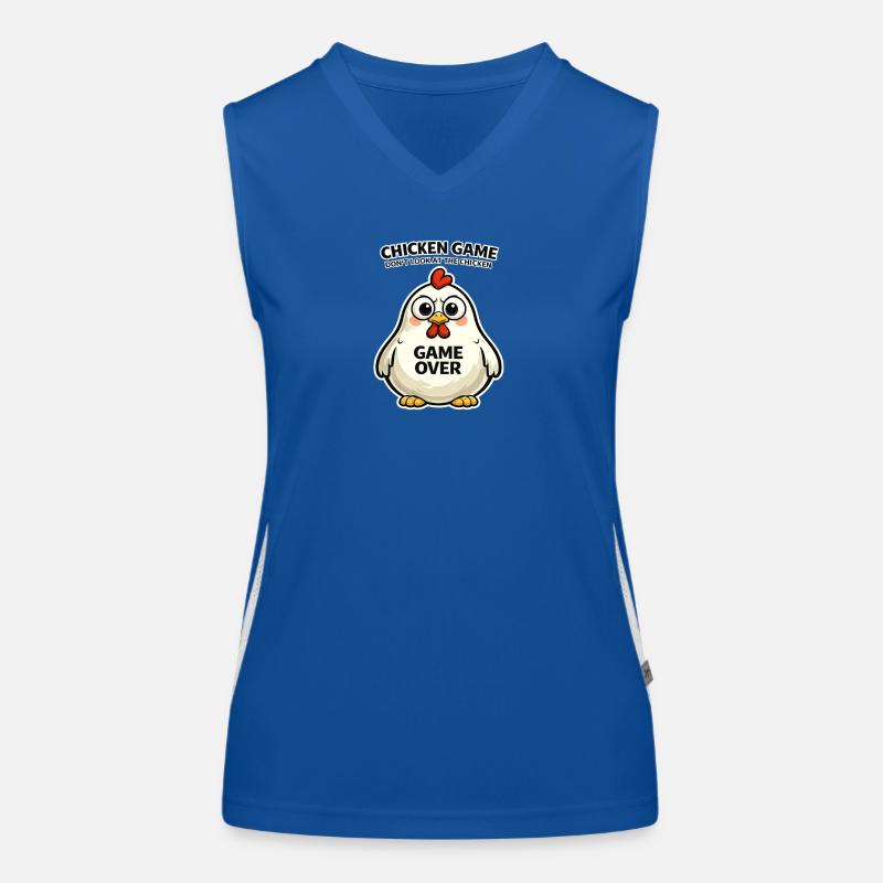 Chicken GameOver Meme Women's Functional Contrast Tank Top