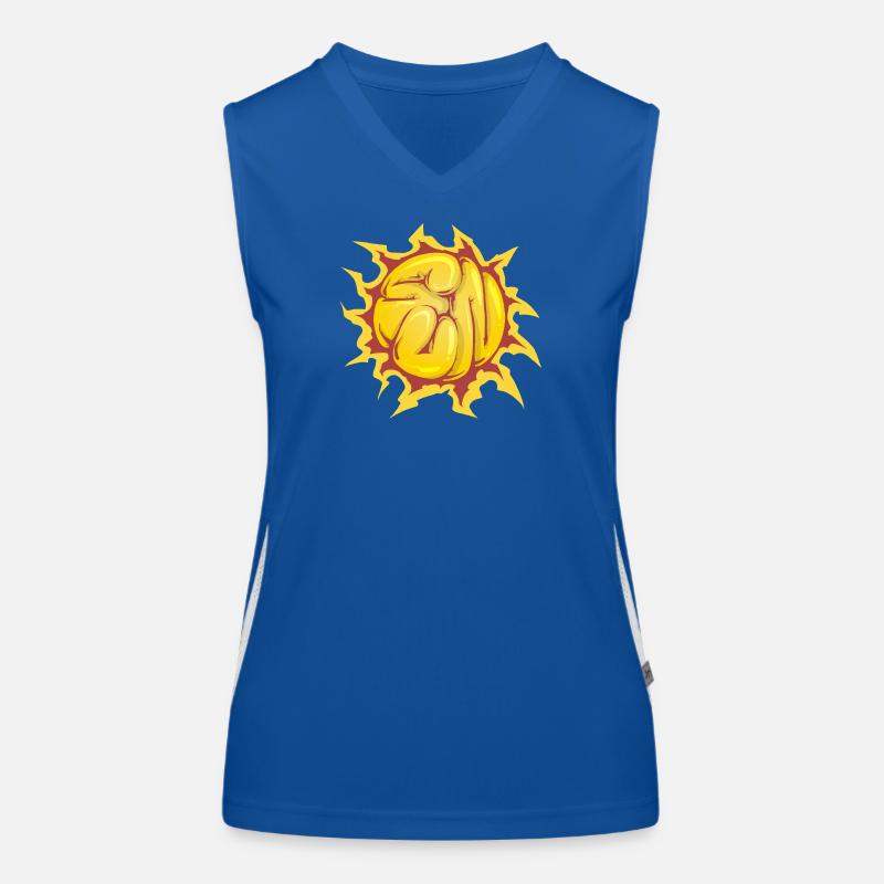 Graffiti-Sonne Funktionelles Kontrast-Tank Top für Frauen