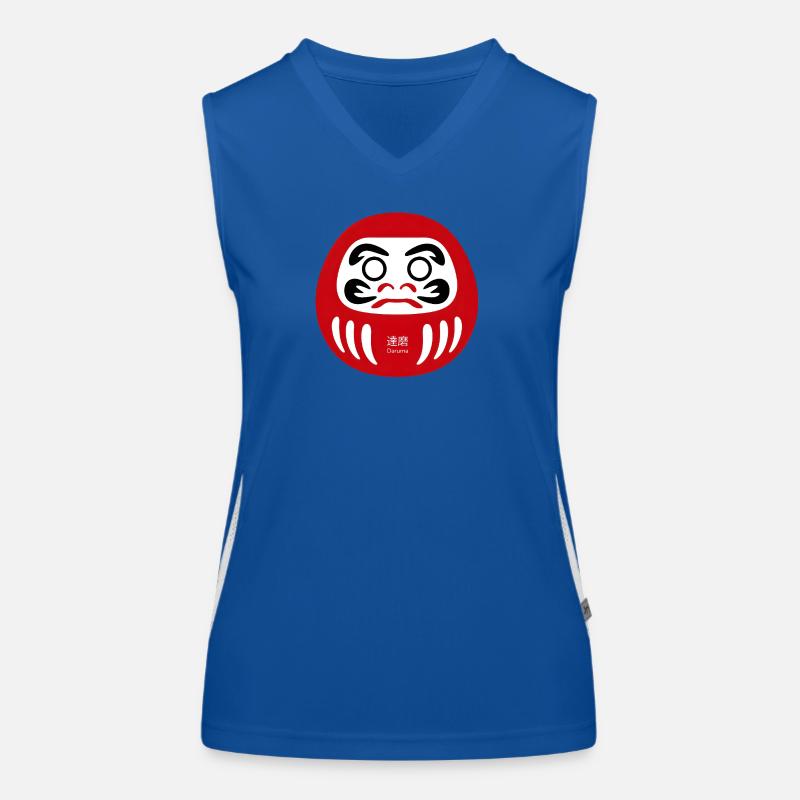 Daruma Focus - Women's Functional Contrast Tank Top - royal/white