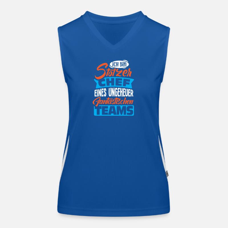 Stolzer Chef Chef Mann Abteilungsleiter Teamchef Funktionelles Kontrast-Tank Top für Frauen