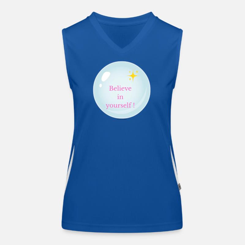 Glaub an dich selbst! Funktionelles Kontrast-Tank Top für Frauen