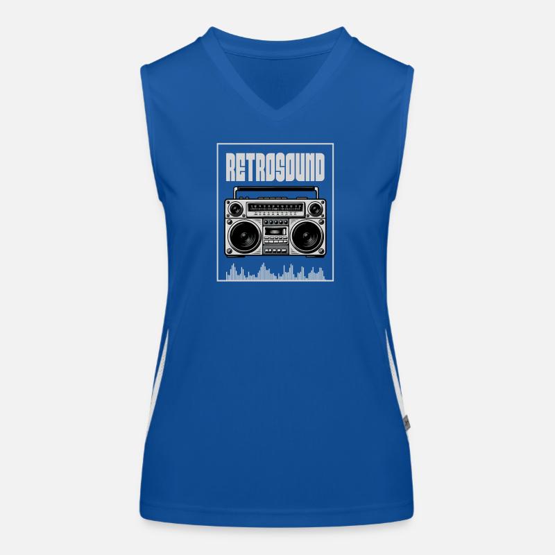 Boombox sonore rétro Débardeur respirant contrasté Femme