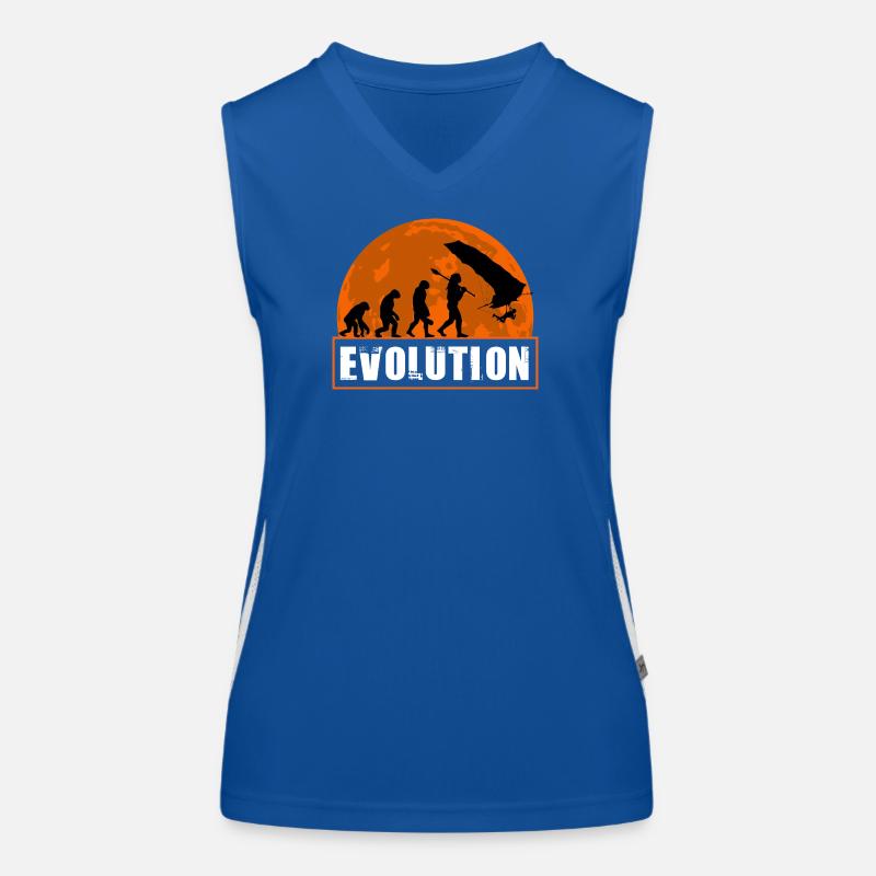 Entwicklung des Hanggliderpilot-Sunset-Designs Funktionelles Kontrast-Tank Top für Frauen